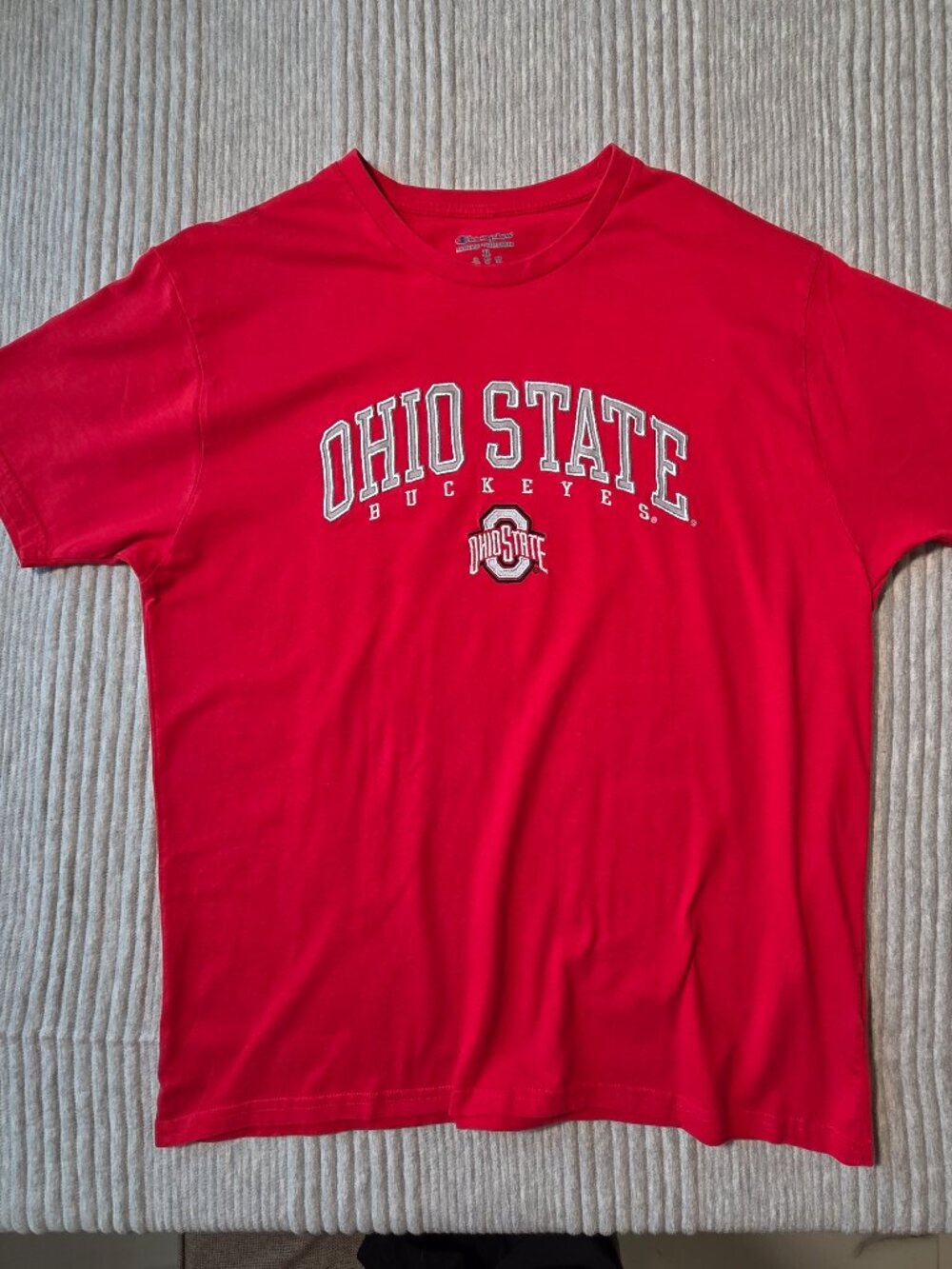 Champion Ohio State Buckeyes T-Shirt Men's XL Red Embroidered Logo NCAA College